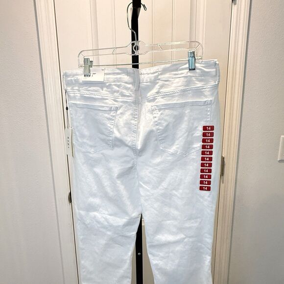 NYDJ Ami Skinny Jeans White Size 14 NWT Lift Tuck High Rise Soft - Picture 8 of 16